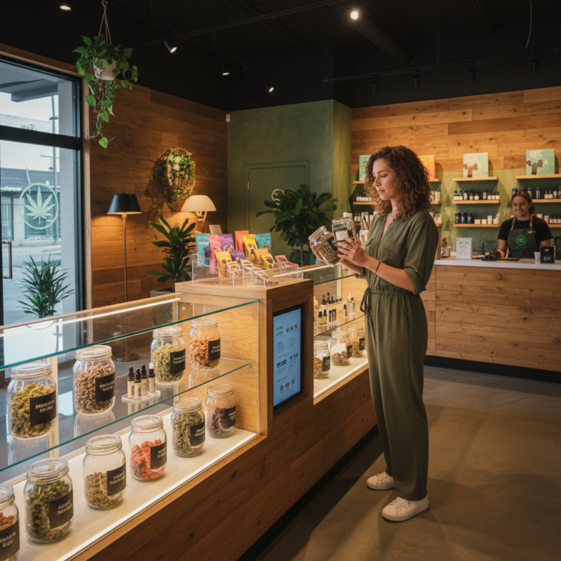 Innovative‍‌‍‍‌‍‌‍‍‌ Weed Packaging for Space-Saving Dispensary Displays